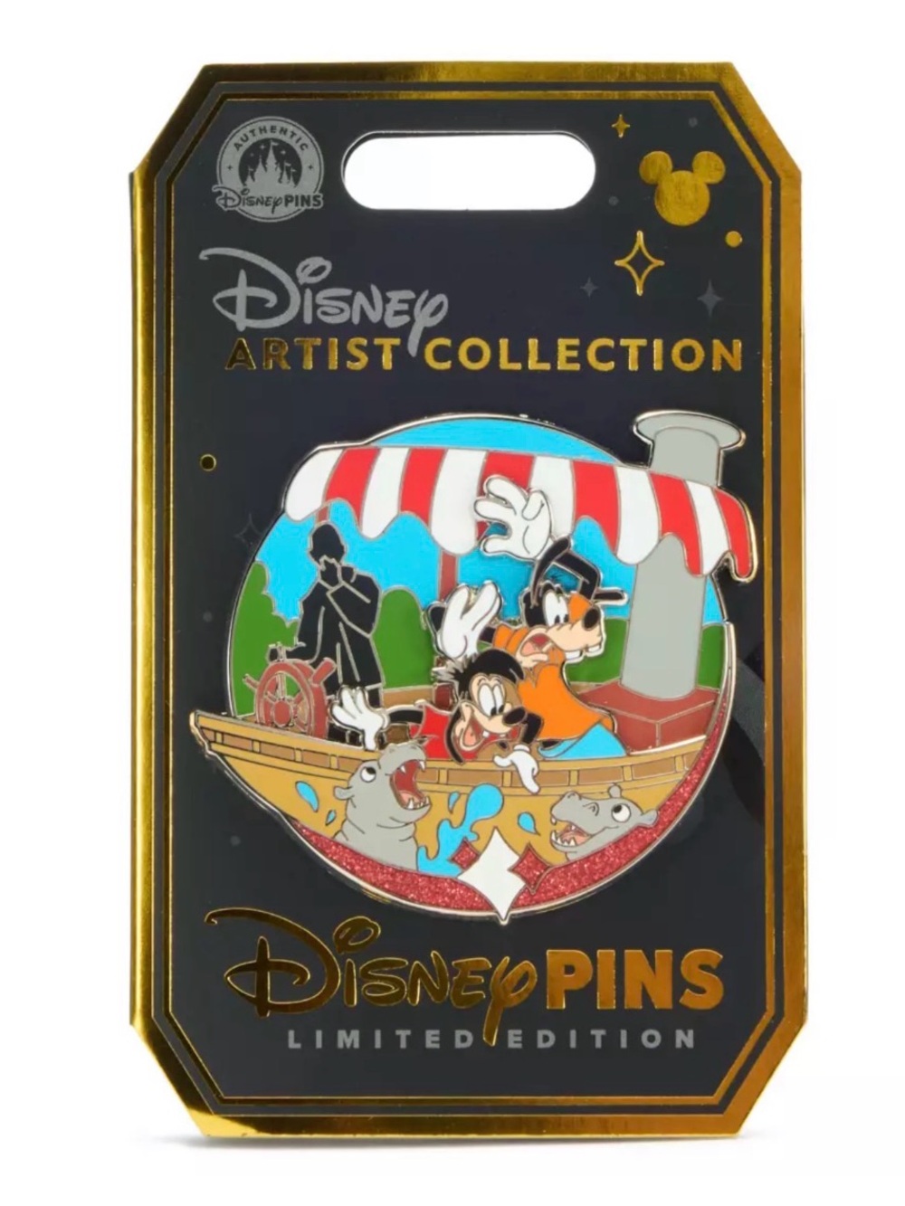 Disney Goofy and Max on Jungle Cruise Pin Artist Collection Limited Edition 4000 - Picture 2 of 7